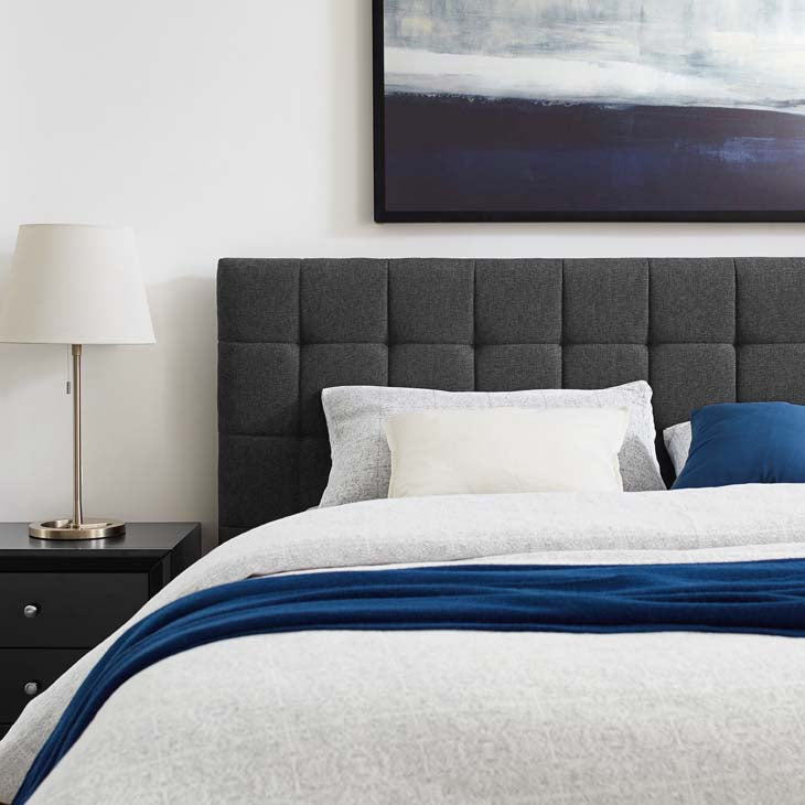 Julia Queen Biscuit Tufted Performance Fabric Platform Bed.
