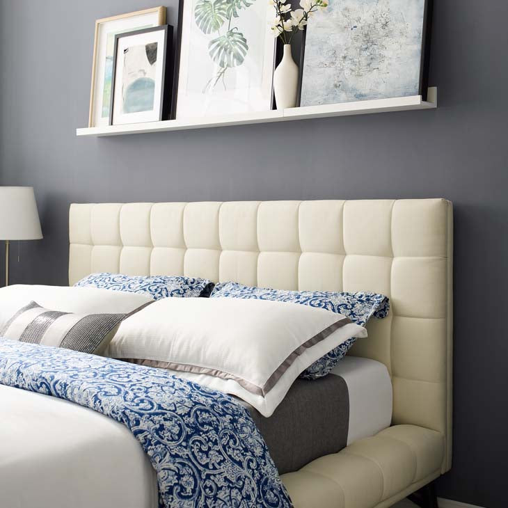 Julia Queen Biscuit Tufted Performance Fabric Platform Bed.