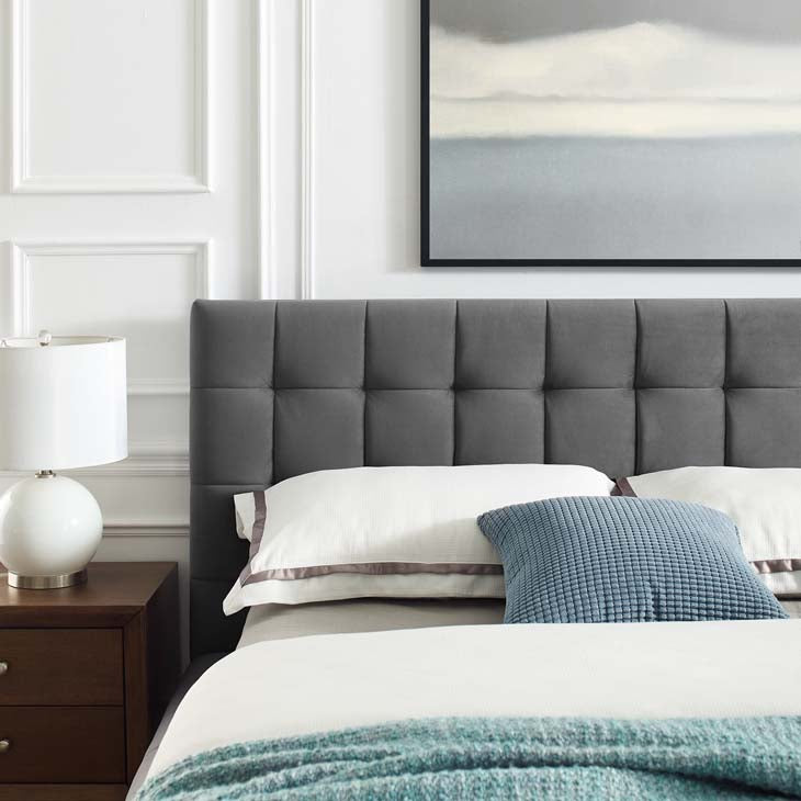 Julia Queen Biscuit Tufted Performance Velvet Platform Bed.