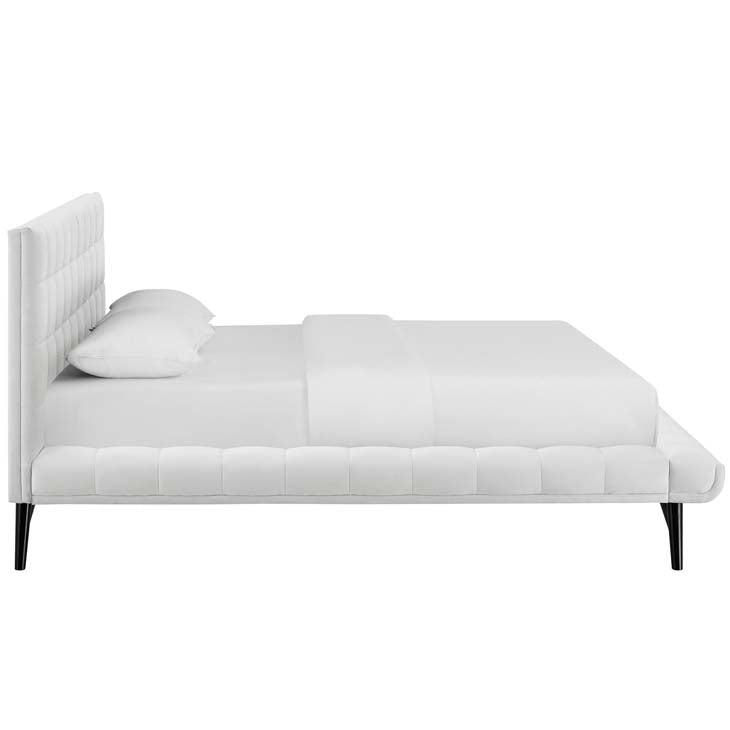 Julia Queen Biscuit Tufted Performance Velvet Platform Bed.