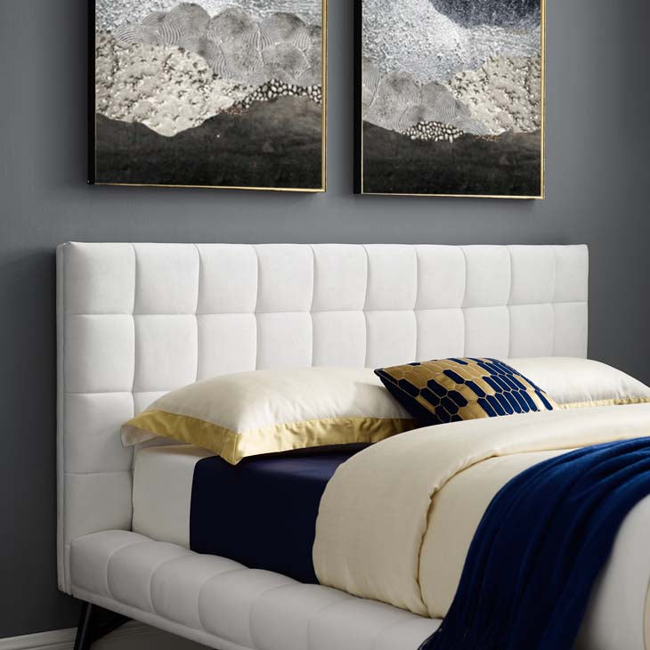 Julia Queen Biscuit Tufted Performance Velvet Platform Bed.