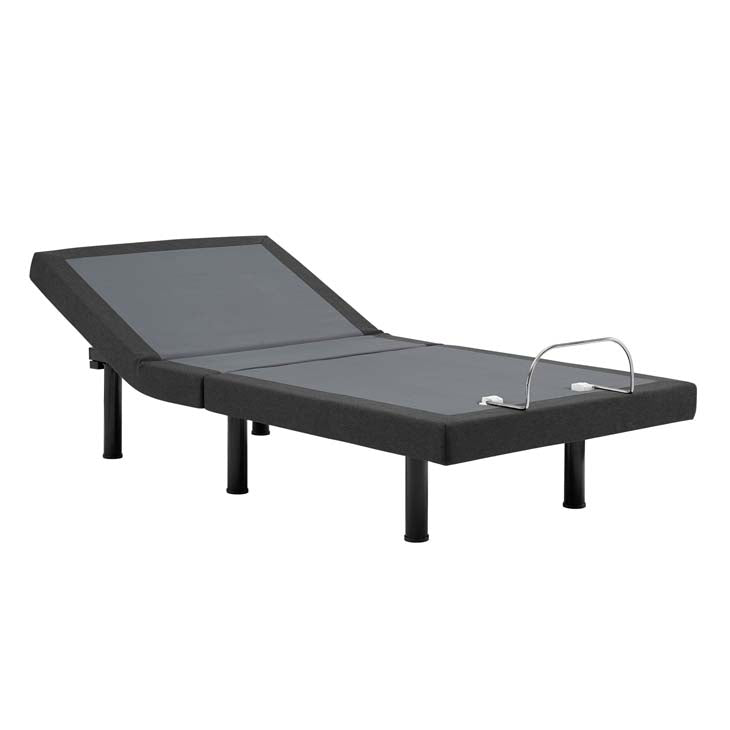 Transform adjustable Twin XL wireless remote bed base in gray.