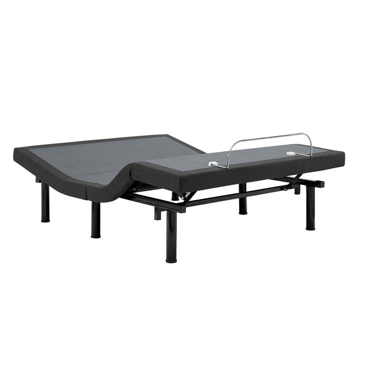 Transform adjustable queen wireless remote bed base in gray.