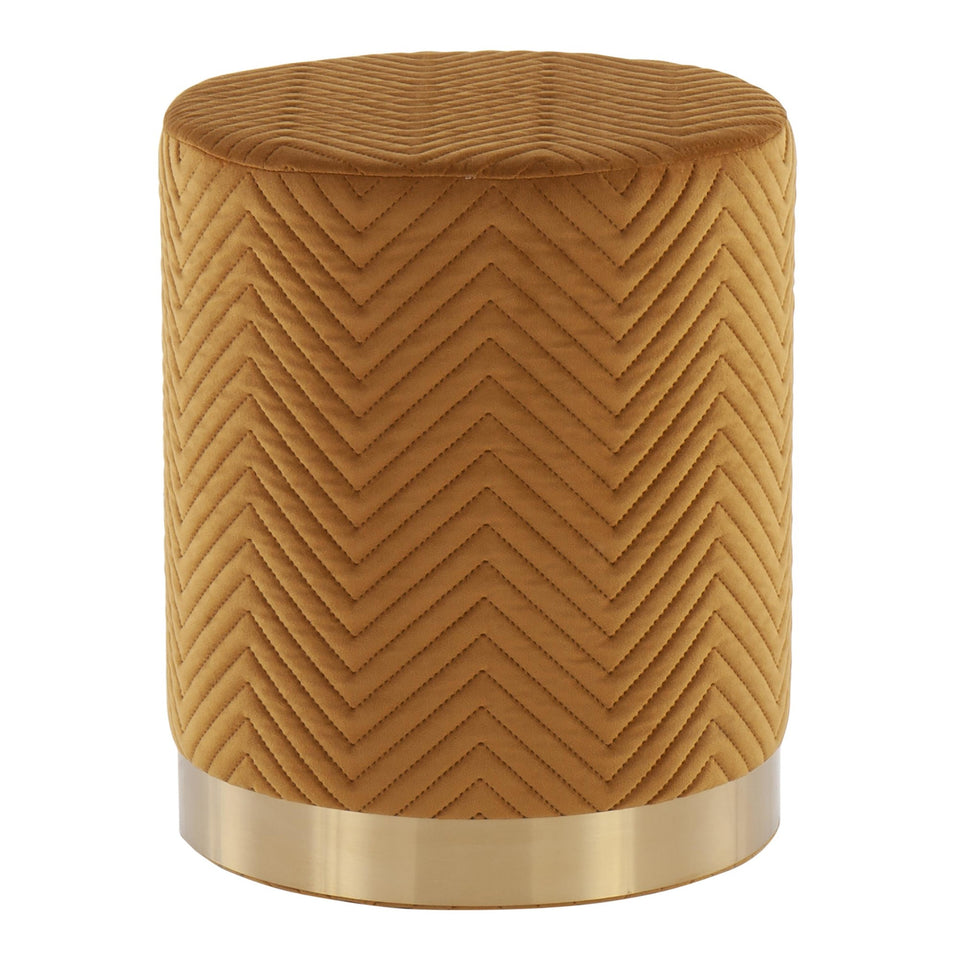 Marla Chevron Ottoman.
