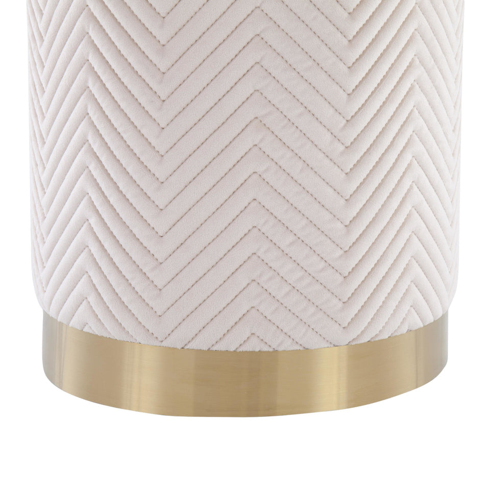 Marla Chevron Ottoman.
