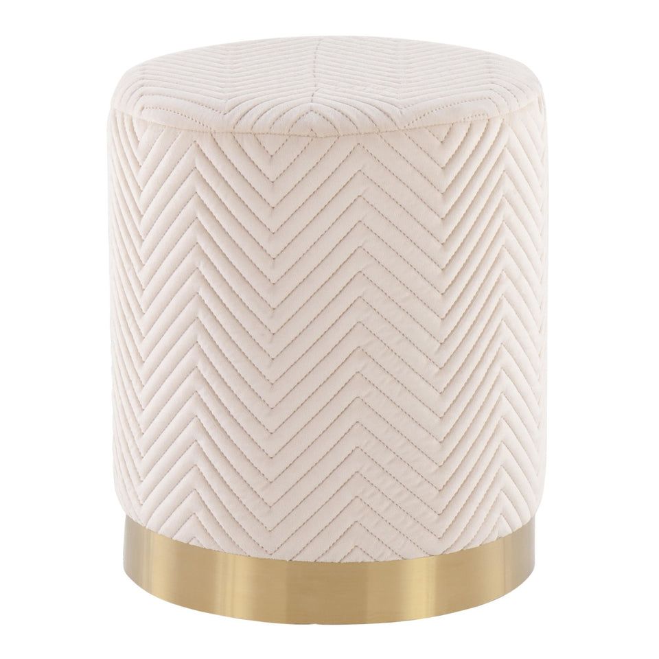Marla Chevron Ottoman.