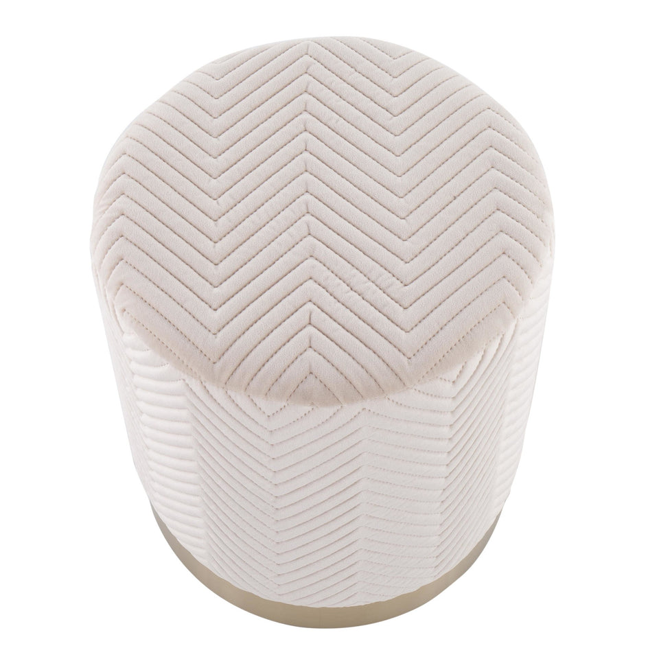 Marla Chevron Ottoman.