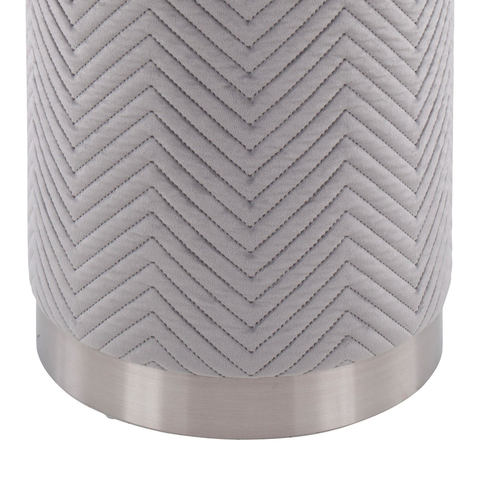 Marla Chevron Ottoman.