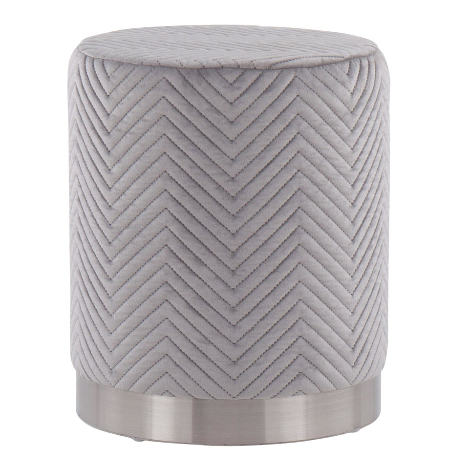 Marla Chevron Ottoman.
