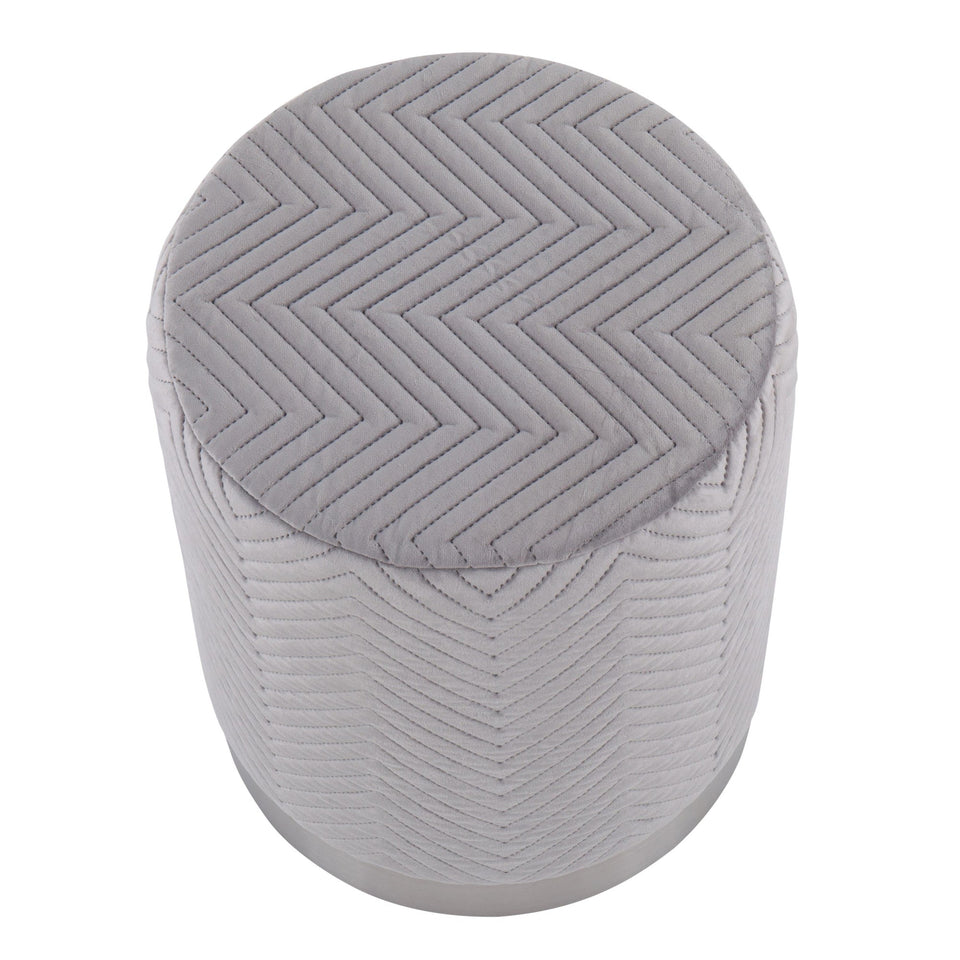 Marla Chevron Ottoman.