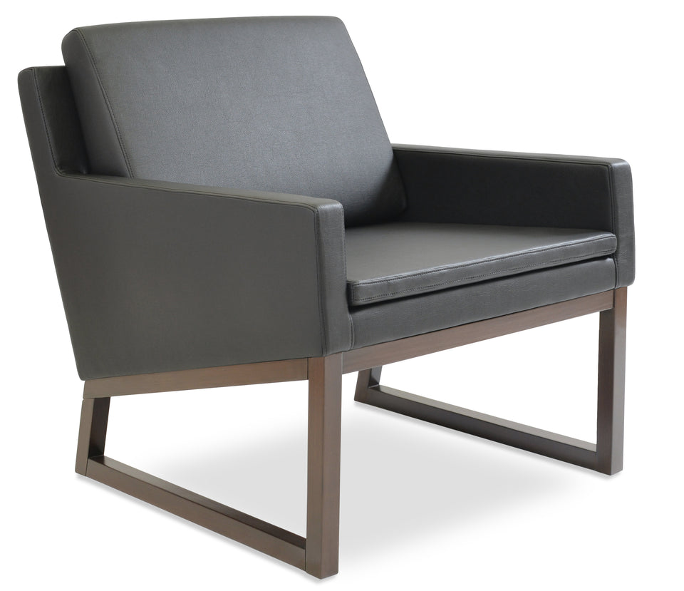 Nova Armchair Wood Sled Base.