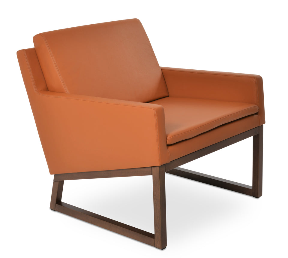 Nova Armchair Wood Sled Base.