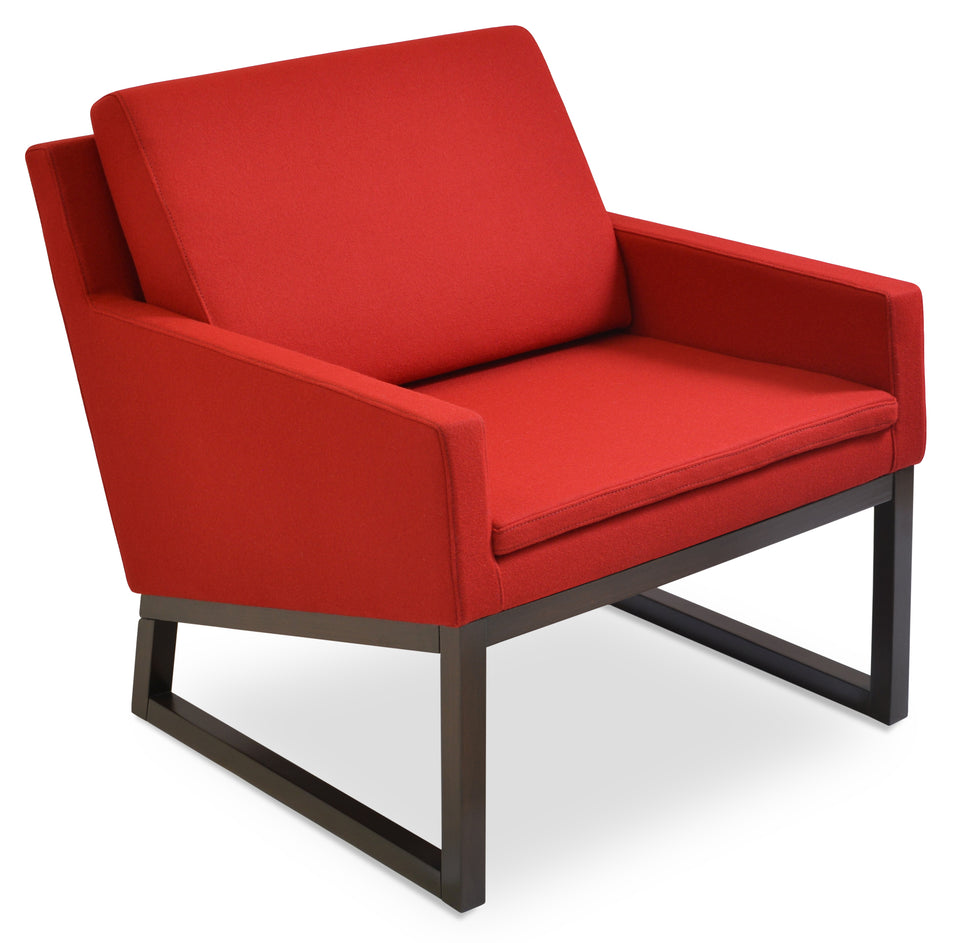 Nova Armchair Wood Sled Base.