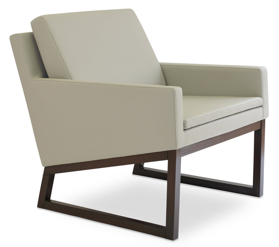 Nova Armchair Wood Sled Base.