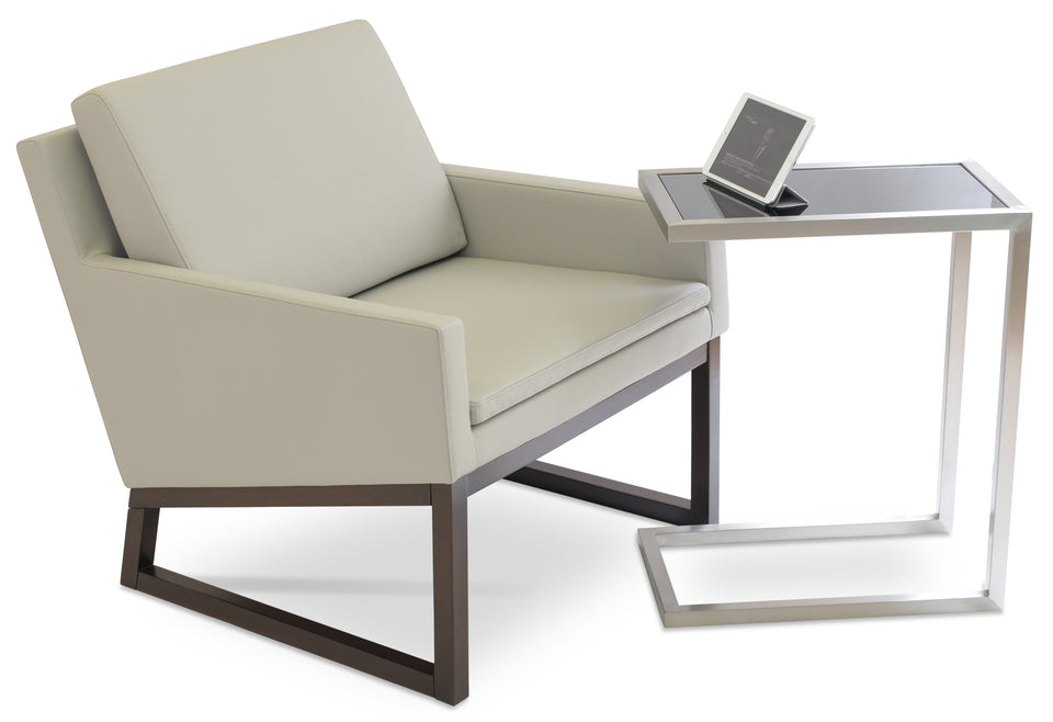 Nova Armchair Wood Sled Base.