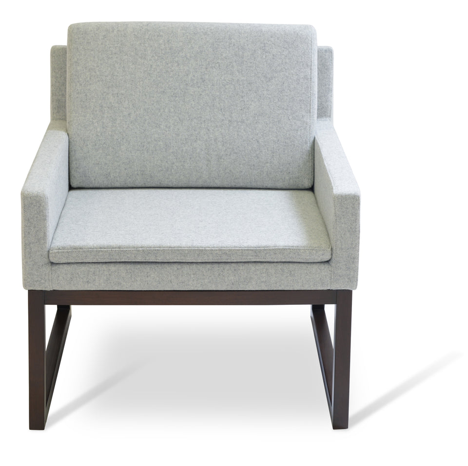 Nova Armchair Wood Sled Base.