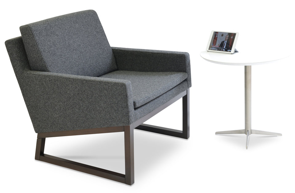 Nova Armchair Wood Sled Base.