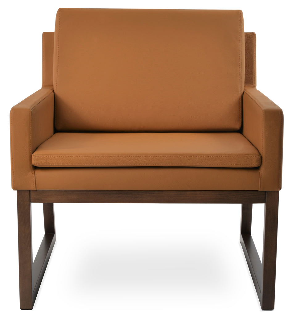 Nova Armchair Wood Sled Base.