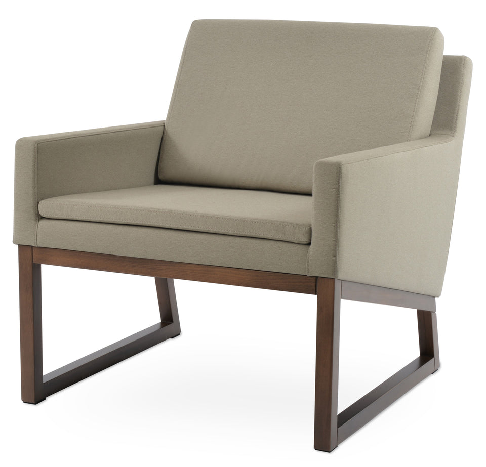 Nova Armchair Wood Sled Base.