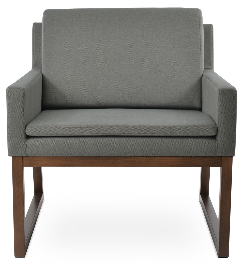 Nova Armchair Wood Sled Base.