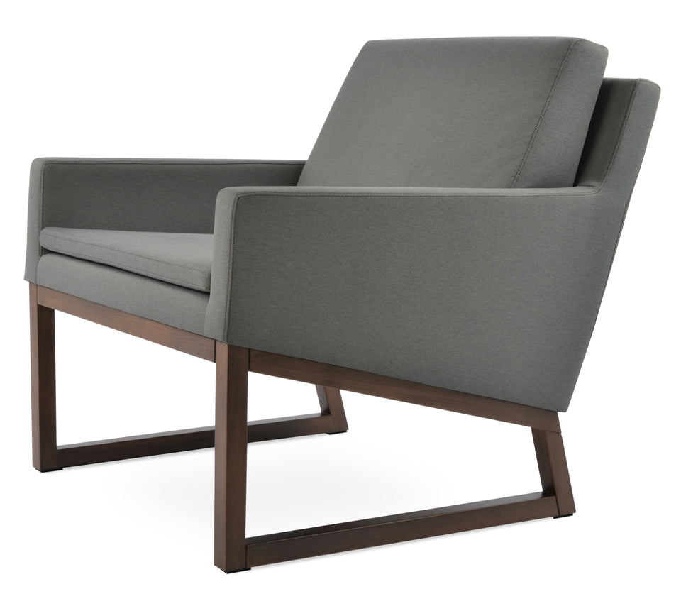 Nova Armchair Wood Sled Base.