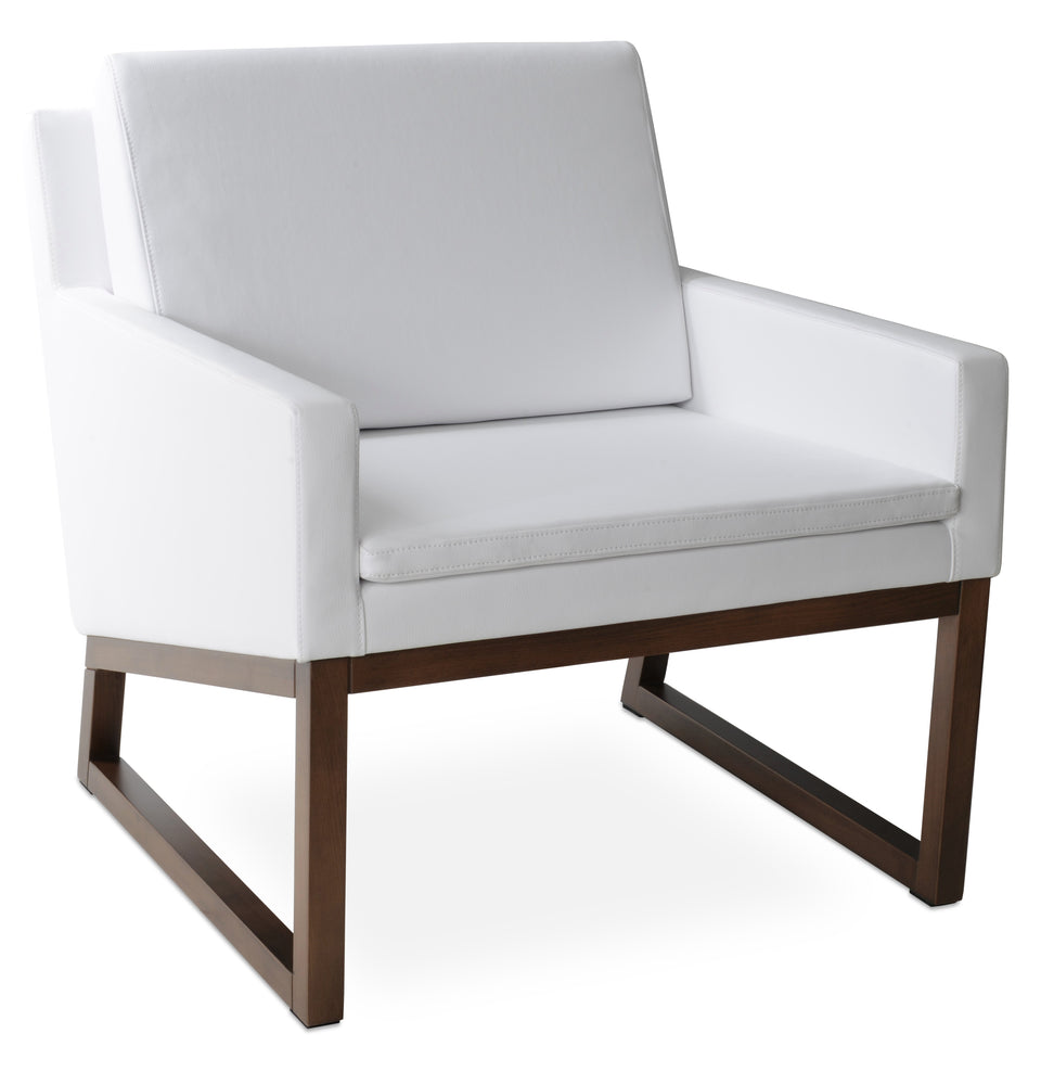Nova Armchair Wood Sled Base.