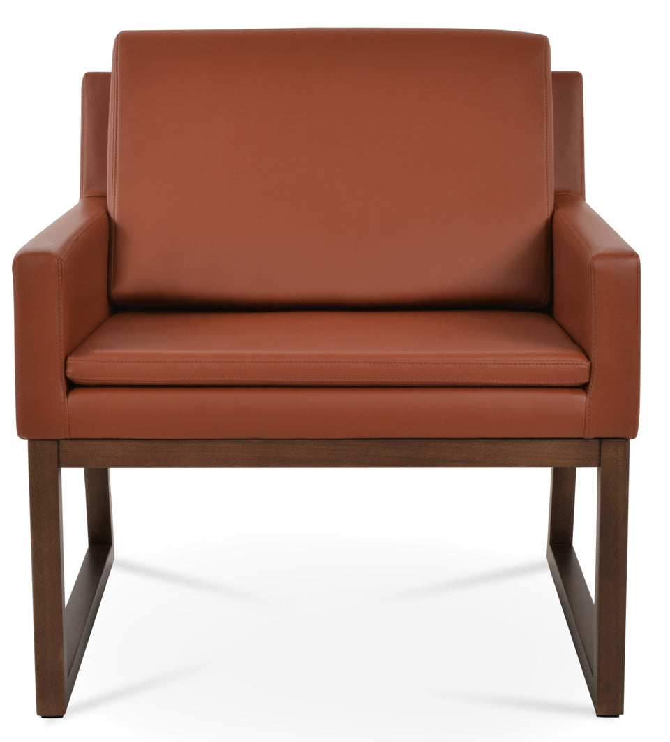 Nova Armchair Wood Sled Base.