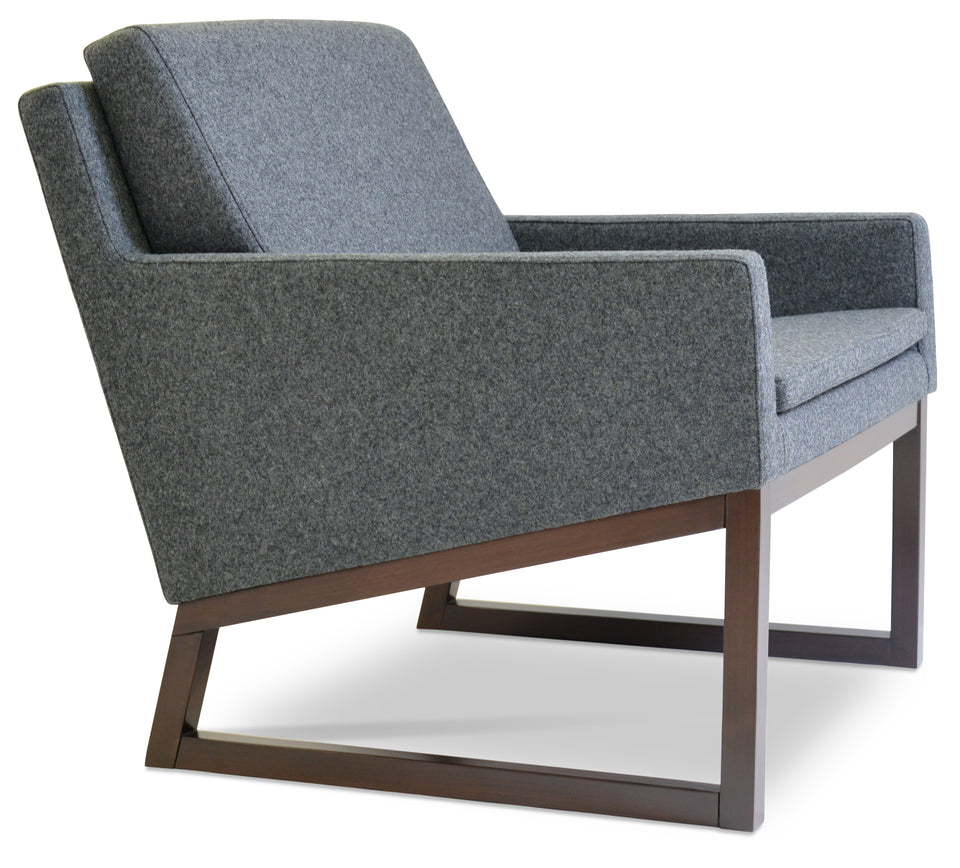 Nova Armchair Wood Sled Base.