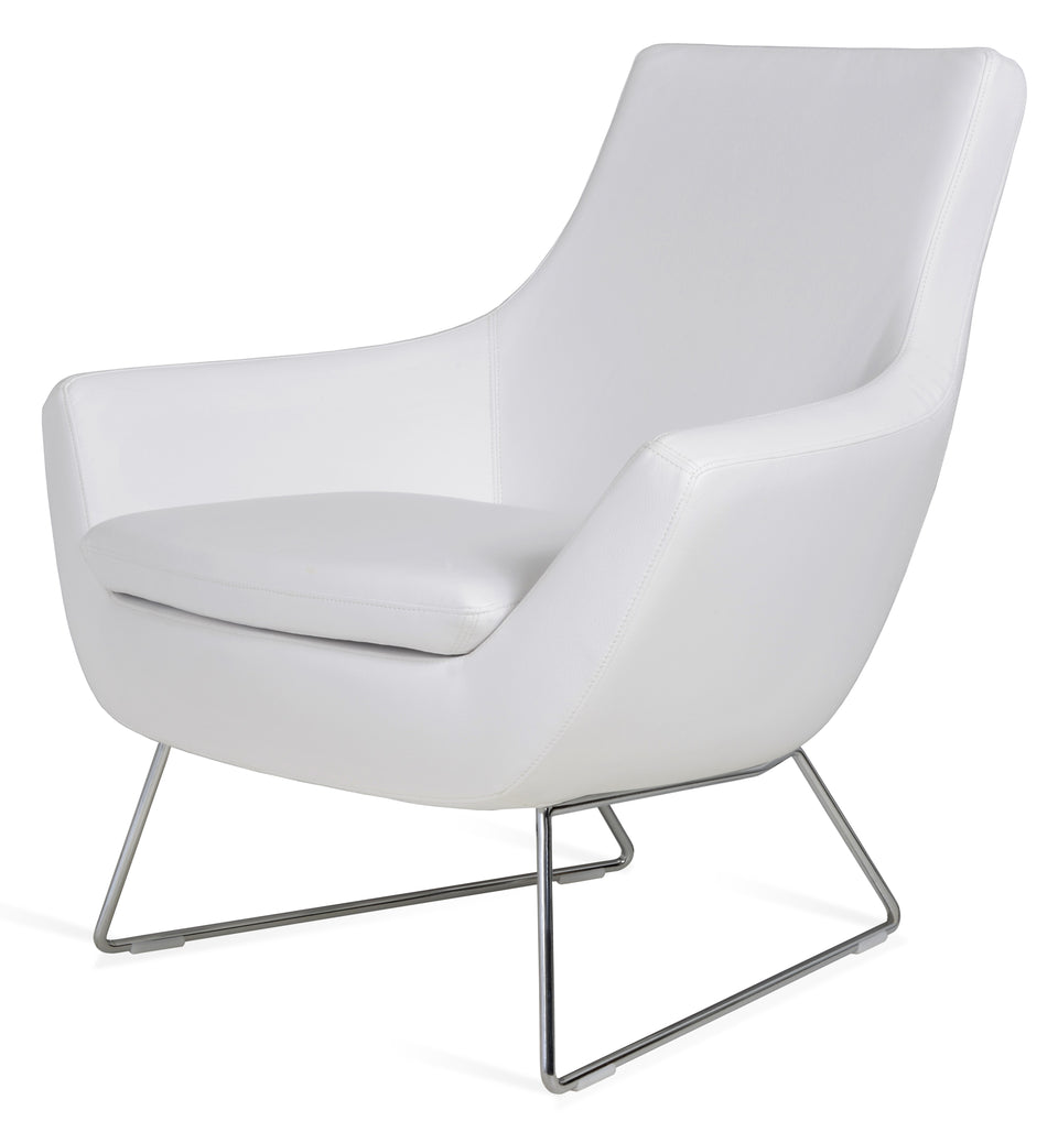 Rebecca Armchair Wire Sled Base.