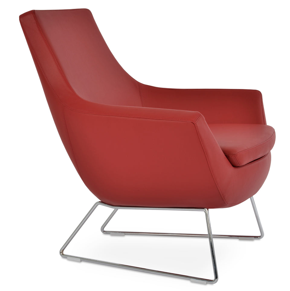 Rebecca Armchair Wire Sled Base.