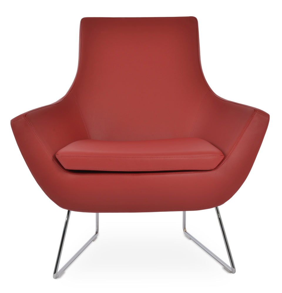 Rebecca Armchair Wire Sled Base.