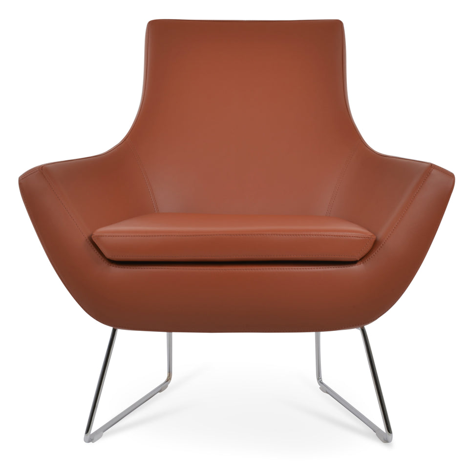 Rebecca Armchair Wire Sled Base.