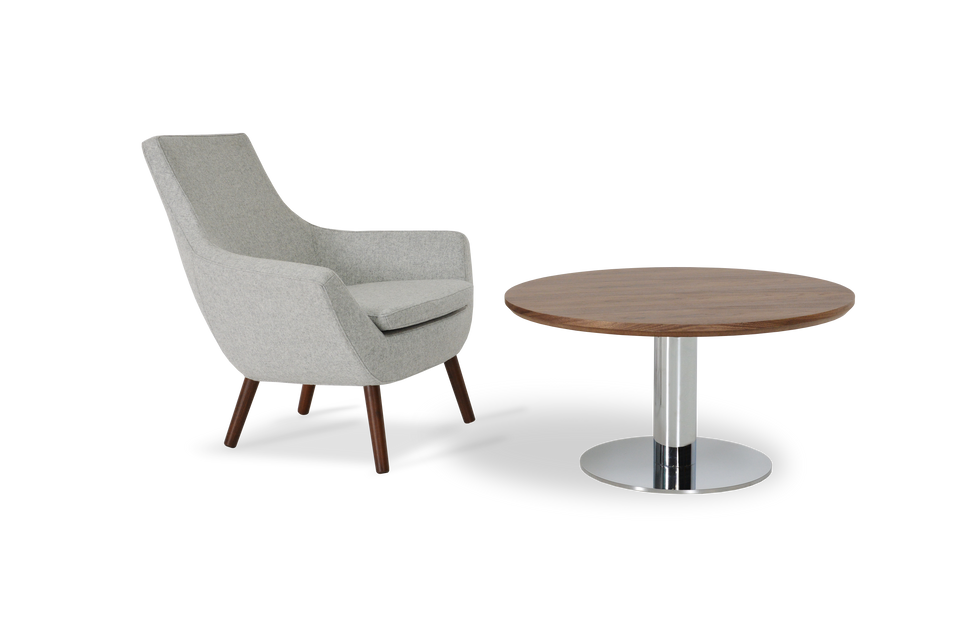 Rebecca Armchair 4 Legs Wood.