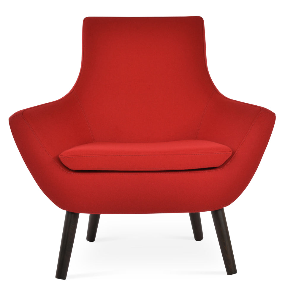 Rebecca Armchair 4 Legs Wood.
