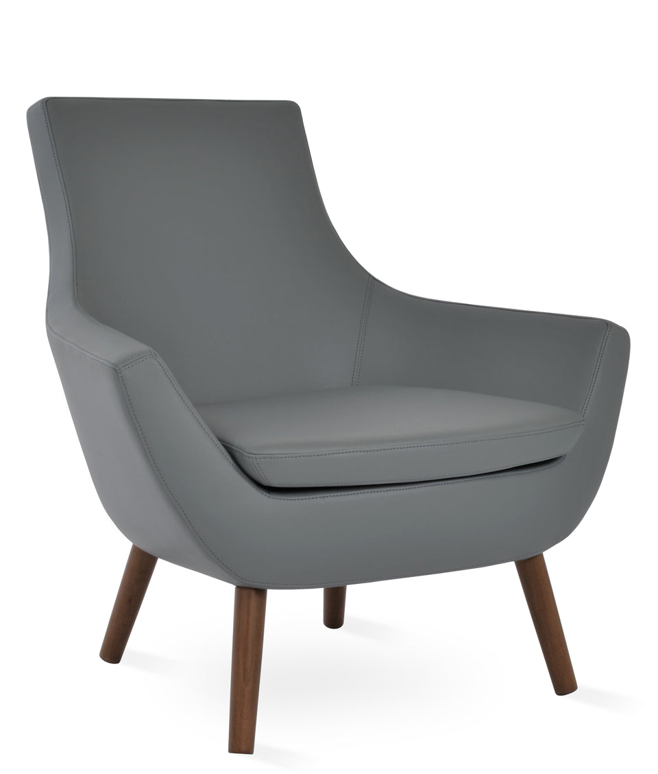 Rebecca Armchair 4 Legs Wood.