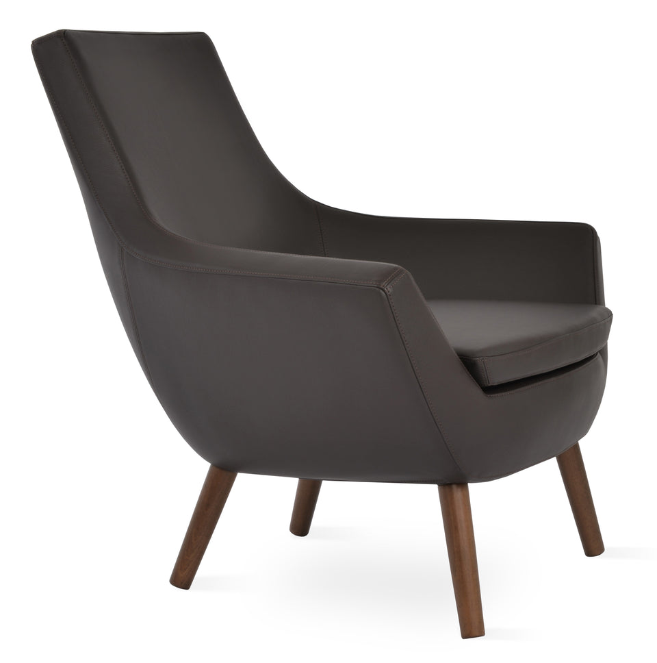 Rebecca Armchair 4 Legs Wood.