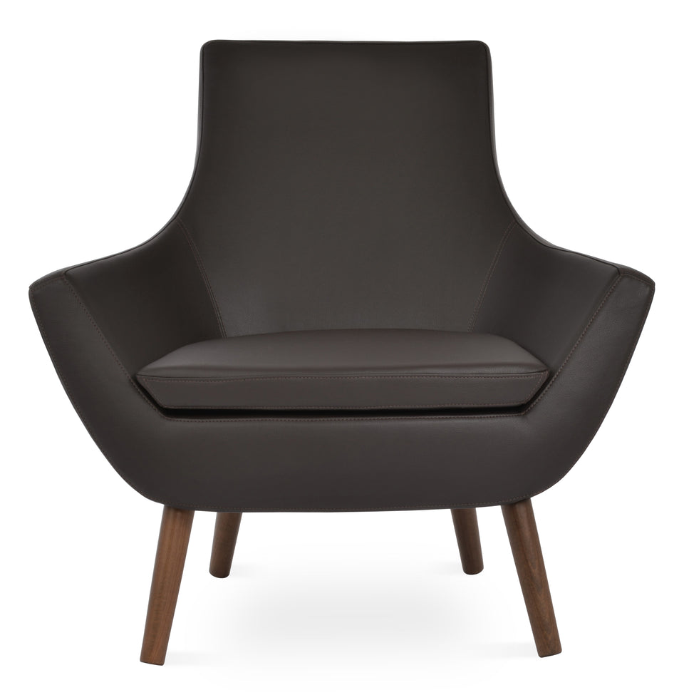 Rebecca Armchair 4 Legs Wood.