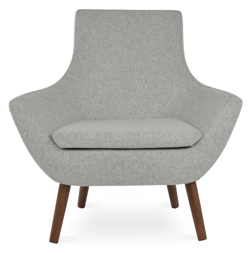 Rebecca Armchair 4 Legs Wood.