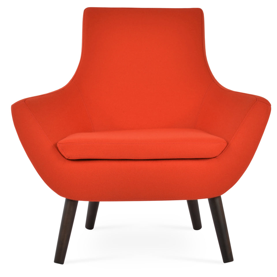 Rebecca Armchair 4 Legs Wood.