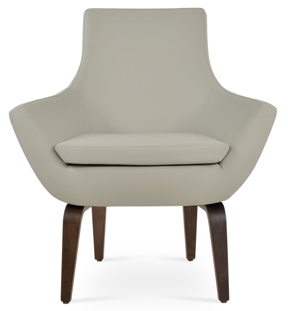 Rebecca Armchair 4 Legs Wood.