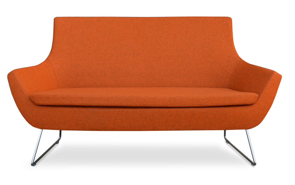 Rebecca Two Seater 4 Legs Metal.