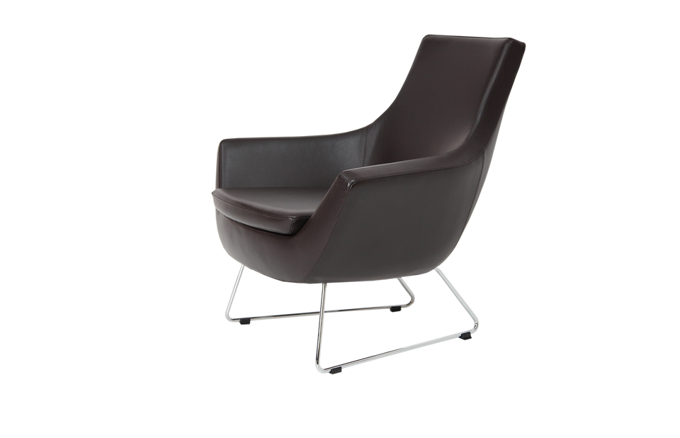 Rebecca Armchair Wire Sled Base.