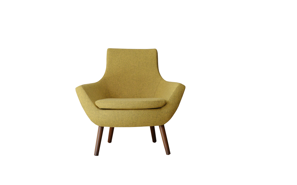 Rebecca Armchair 4 Legs Wood.