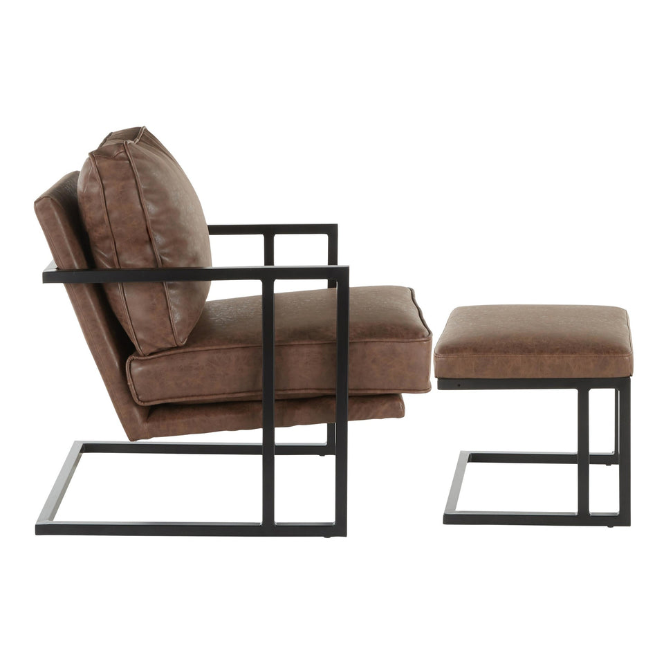 Roman Lounge Chair + Ottoman.