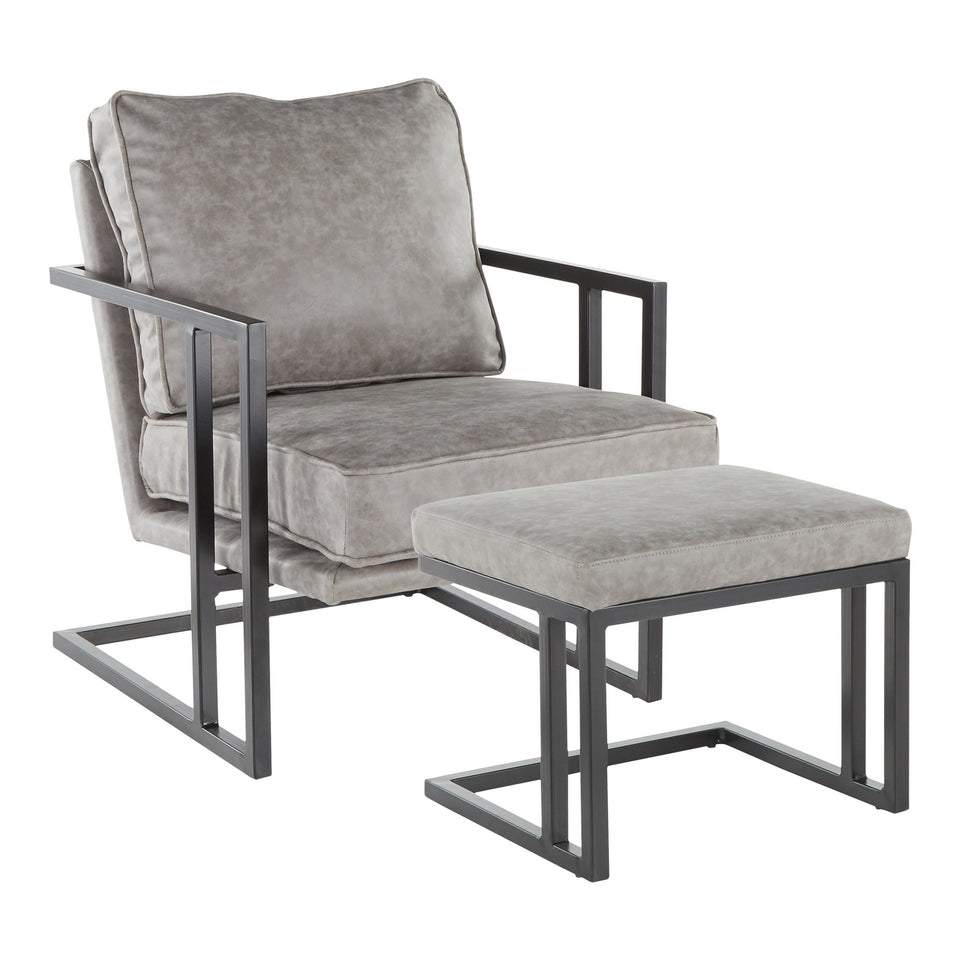 Roman Lounge Chair + Ottoman.