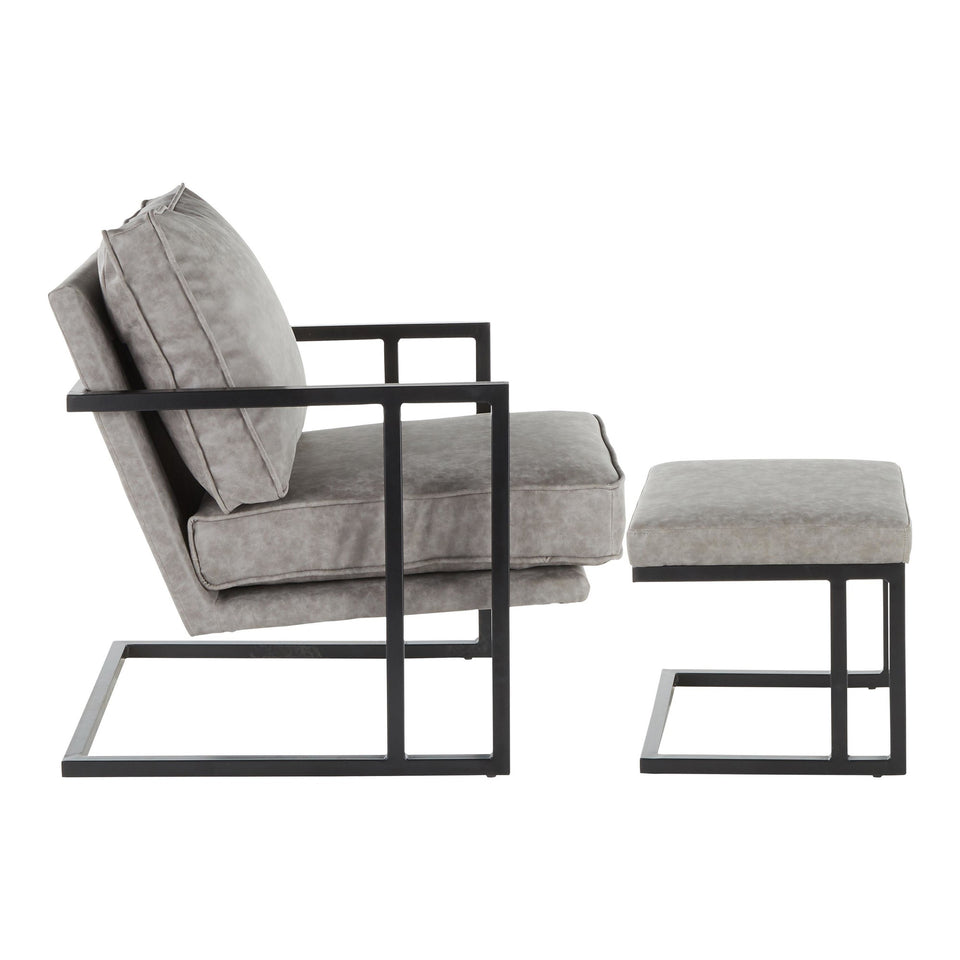 Roman Lounge Chair + Ottoman.