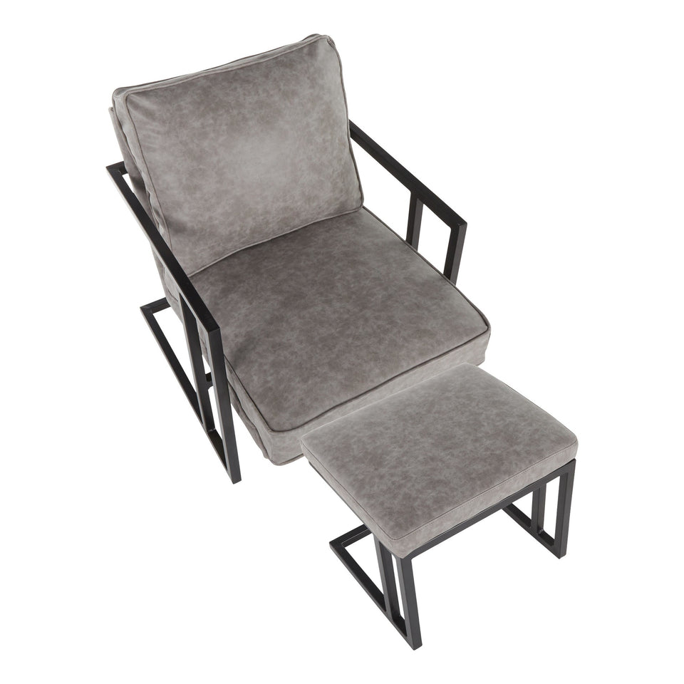 Roman Lounge Chair + Ottoman.