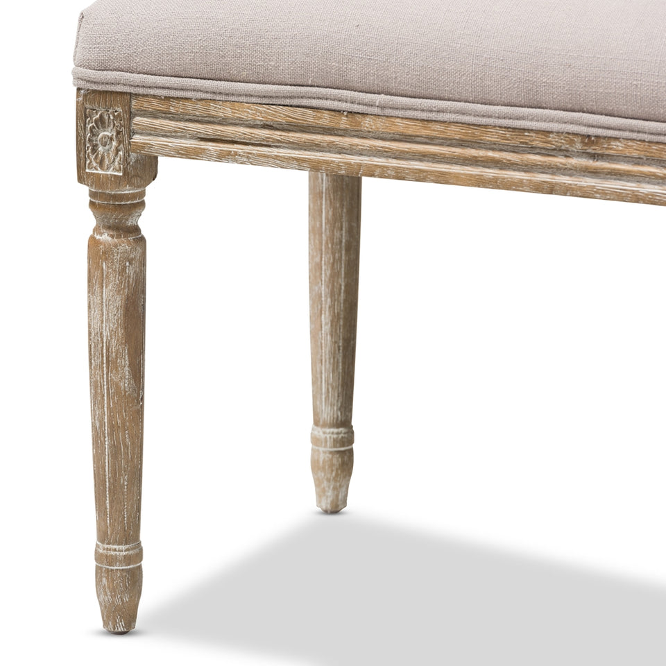 Clairette wood traditional French bench.