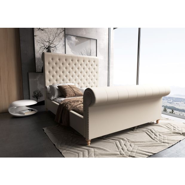 Empire Queen Bed in Cream