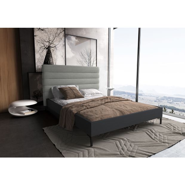 Schwamm Queen Bed in Light Grey